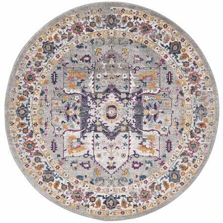 Safavieh 6 ft. 7 in. x 6 ft. 7 in. Evoke Round Power-Loomed Rug Gray EVK275H-7R